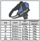 KUTKUT Dog Harness, No-Pull Pet Harness Adjustable Soft Padded Dog Vest, Reflective No-Choke Pet Oxford Vest with Easy Control Handle for Small Dogs - kutkutstyle
